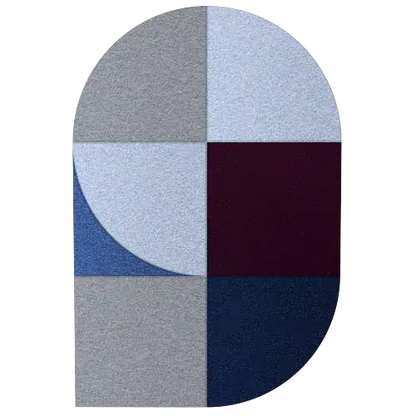 Acoustic Wall Art Panels FAN 1 plum swatch on white background Decormania UK