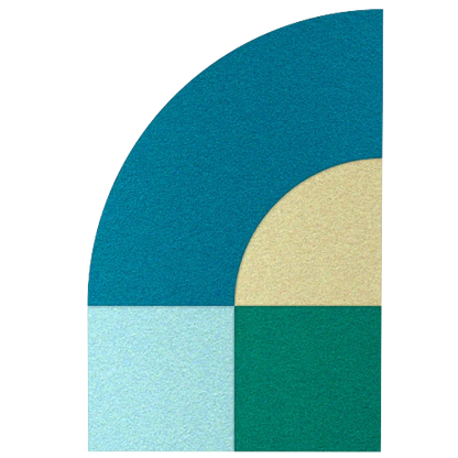 Acoustic Wall Art Panels FAN 2 ocean swatch on white background Decormania UK
