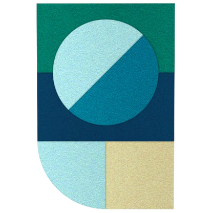 Acoustic Wall Art Panels FAN 3 ocean swatch on white background Decormania UK