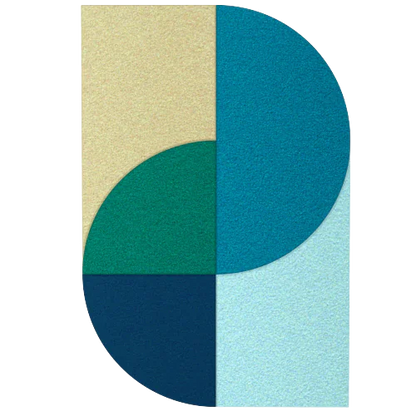 Acoustic Wall Art Panels FAN 5 ocean swatch on white background Decormania UK