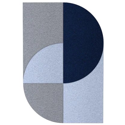 Acoustic Wall Art Panels FAN 5 plum swatch on white background Decormania UK