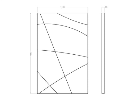 Acoustic Wall Art Panels FUSION 1 dimensions Decormania UK