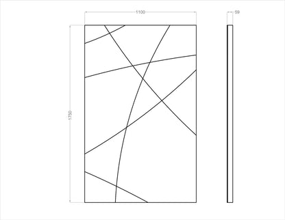 Acoustic Wall Art Panels FUSION 3 dimensions on white background DecorMania UK