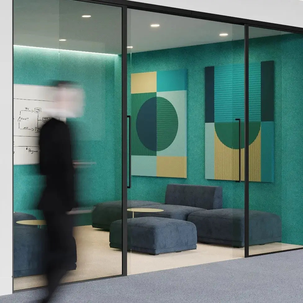 Acoustic Wall Art Panels RING 2 in office interior Decormania UK 