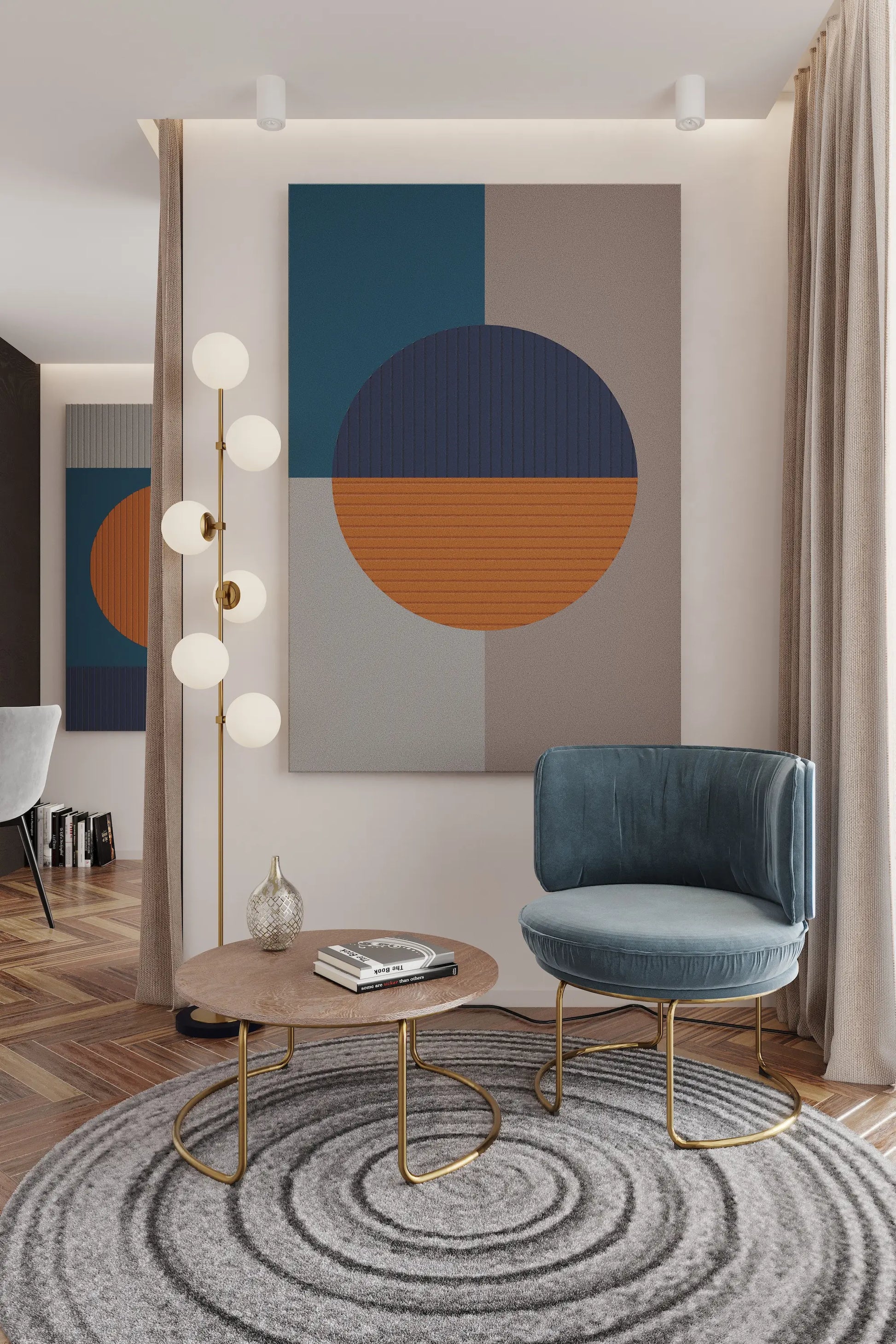 Acoustic Wall Art Panels RING 3 in cozy interior Decormania UK 