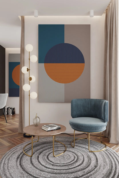 Acoustic Wall Art Panels RING 5 in cozy interior Decormania UK 