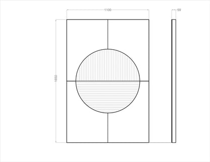 Acoustic Wall Art Panels RING 5 dimensions Decormania UK 