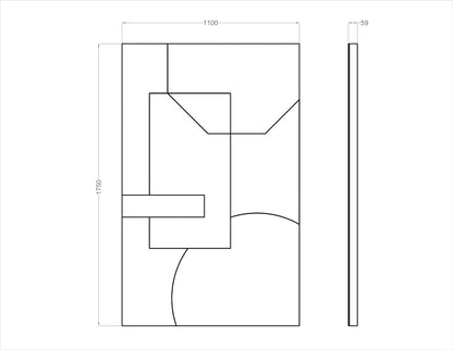 Acoustic Wall Art Panels SHAPES 2 dimensions Decormania UK