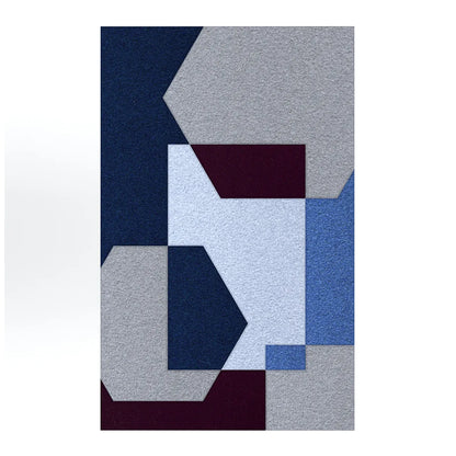 Acoustic Wall Art Panels SHAPES 5 plum swatch on white background Decormania UK