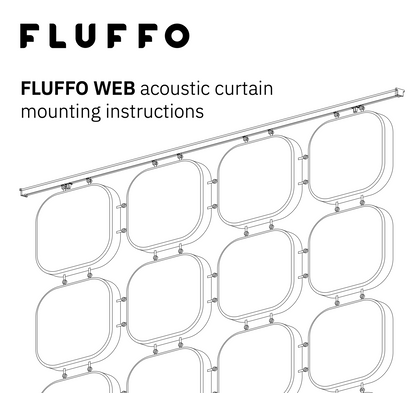 FLUFFO WEB Railing kit T14 (2 x 1m set) - for suspended ceiling
