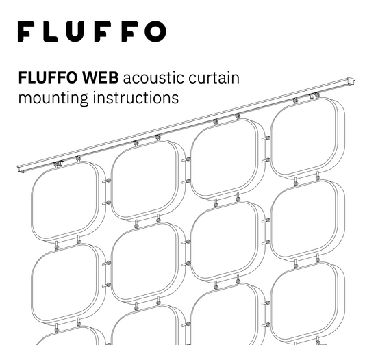 FLUFFO WEB Railing kit T14 (2 x 1m set) - for suspended ceiling