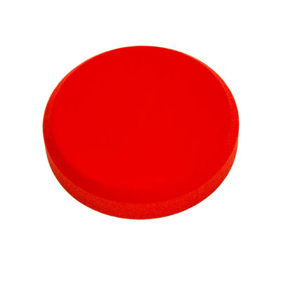 Fluffo Crimson acoustic panel colour sample showing its suede-like textured finish